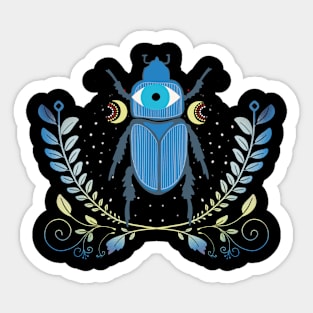 All Seeing Eye Beetle Moon Sticker